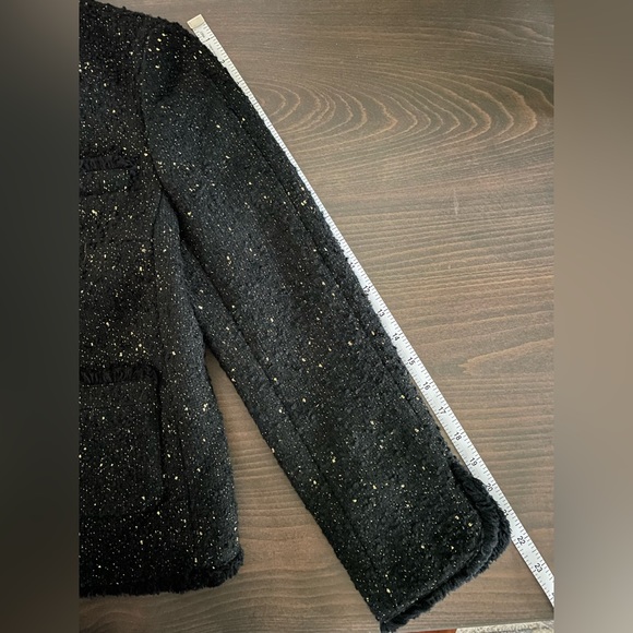 Ann Taylor black and gold tweed jacket - Picture 5 of 8